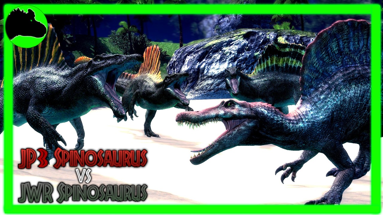 [GMod] JP3 Spinosaurus VS JWR Spinosaurus | Jurassic World | Animation