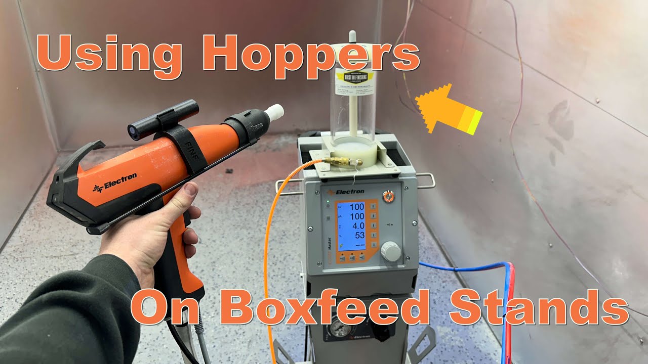 How to use hoppers on Electron M stands (boxfeed)