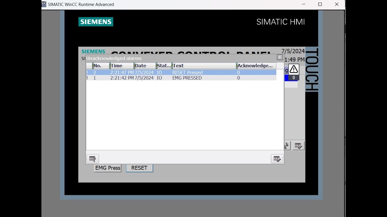 Siemens    HMI Alarm Screen Development//How to create Alarm Screen