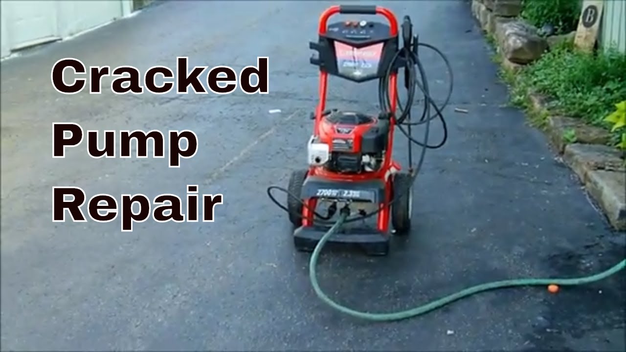 Pressure washer pump / manifold replacement due to a cracked pump