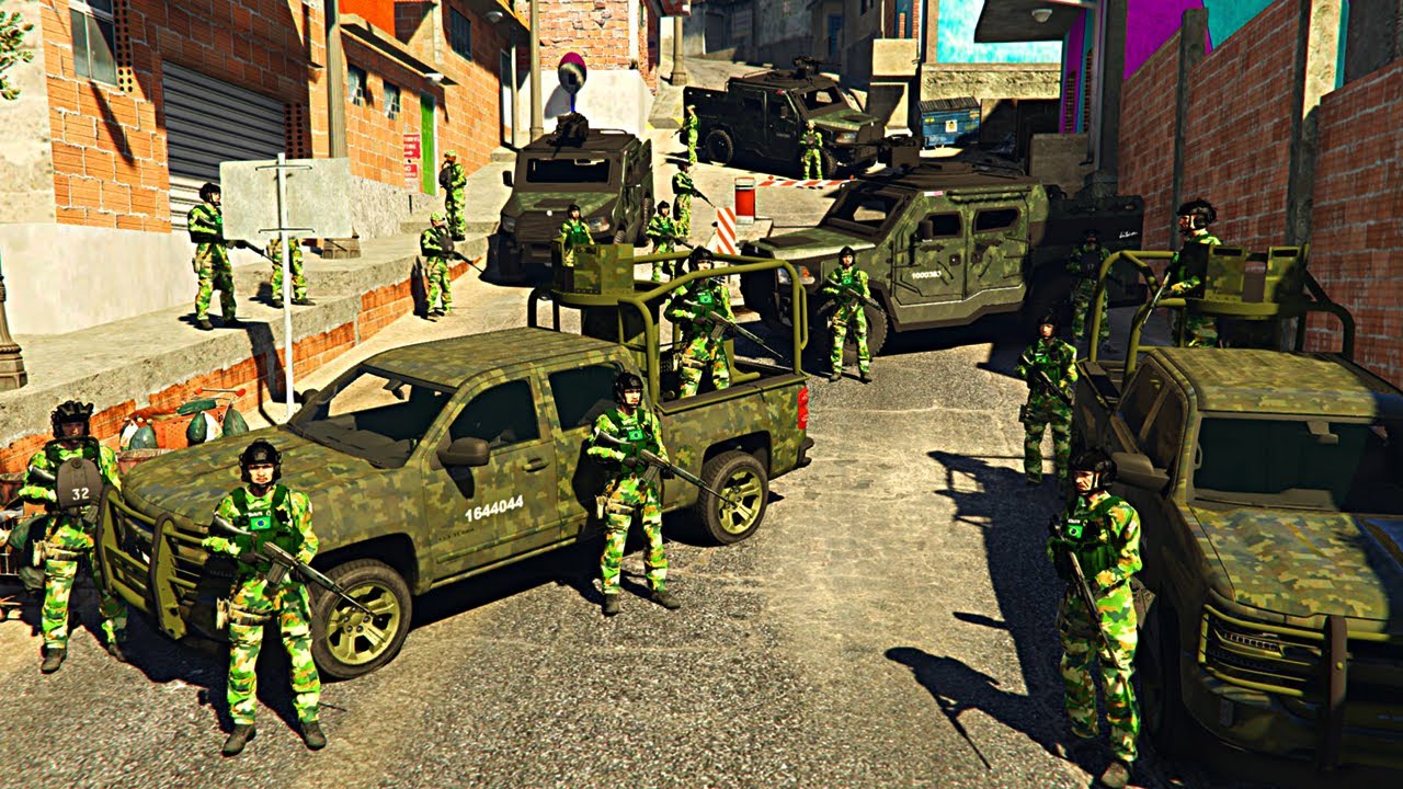 EXÉRCITO BRASILEIRO OPERAÇÃO FAVELA DA ROCINHA (EP 01) | GTA 5 VIDA POLICIAL