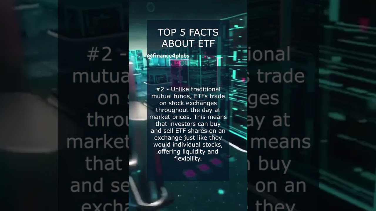TOP 5 FACTS ABOUT ETF #etf #exchangetradedfund #investment #stonks #stockpicks #btc #ethereum