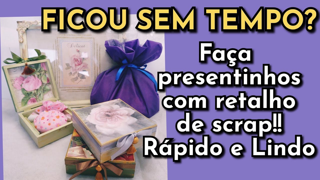 TUTORIAL DE ARTESANATO: FAÇA presentinhos exclusivos e barato com SCRAPBOOK