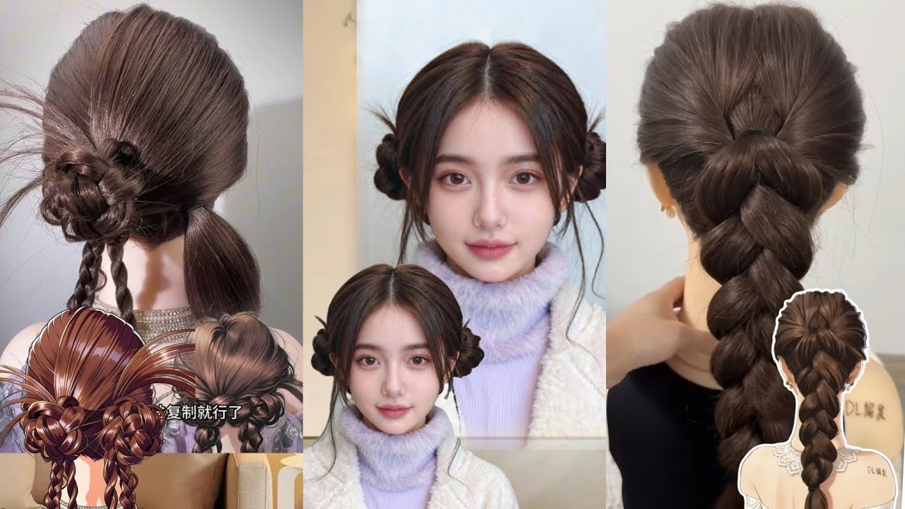 Super Easy 🌈 Cute Hairstyle Tutorial Korean Style for Girls 