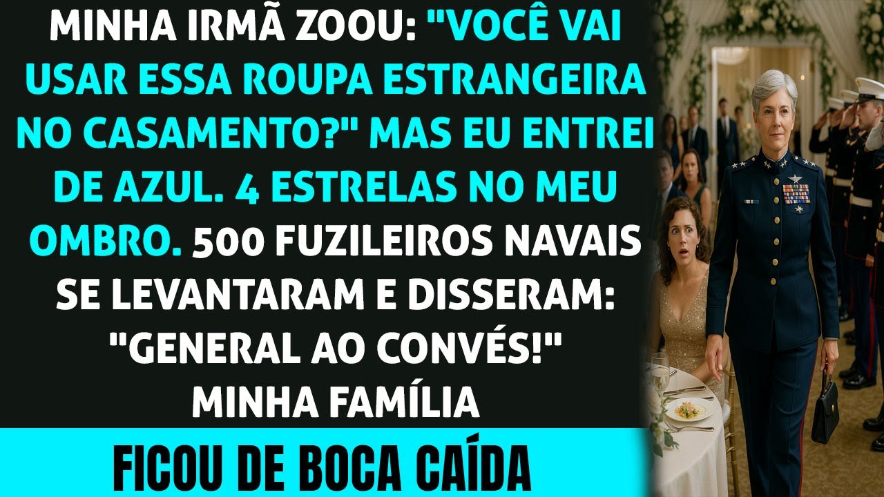 Minha irmã zombou de mim — até que um comando ecoou “General no convés!” e 500 fuzileiros obedeceram
