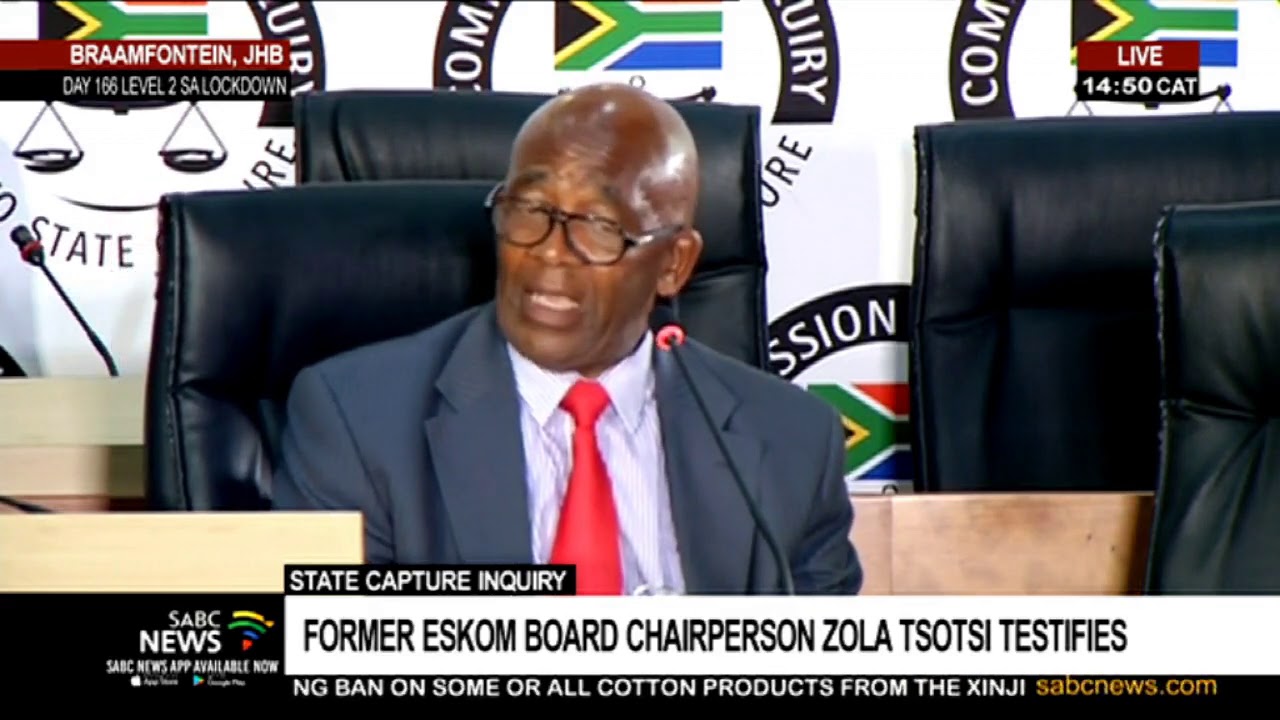 State Capture Inquiry I Zola Tsotsi gives testimony on Eskom board affairs