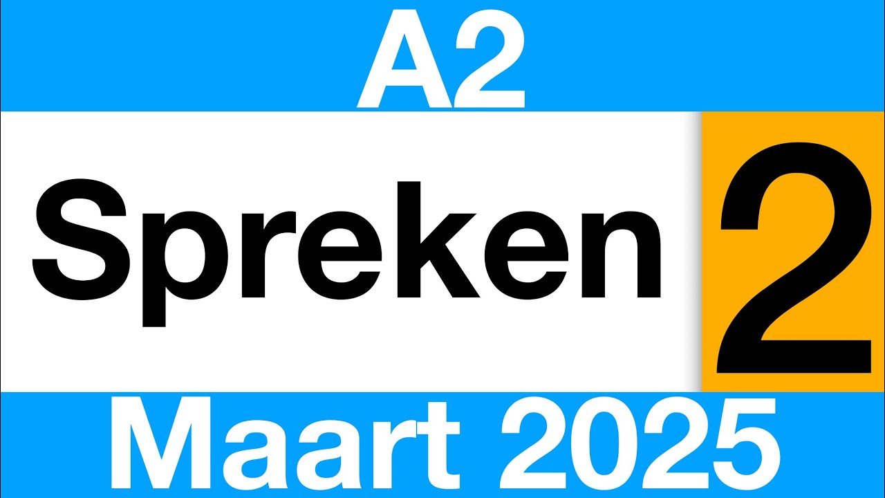 SPREKEN A2 INBURGERING oefenexamen 2 (maart 2025) NT2 #learndutch #holland #inburgeringsexamen
