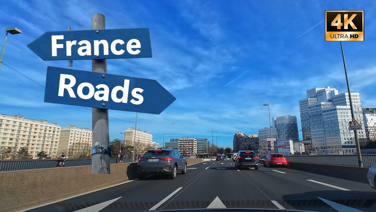 Drive In France - From N118 To Boulogne Billancourt - 4K 60fps