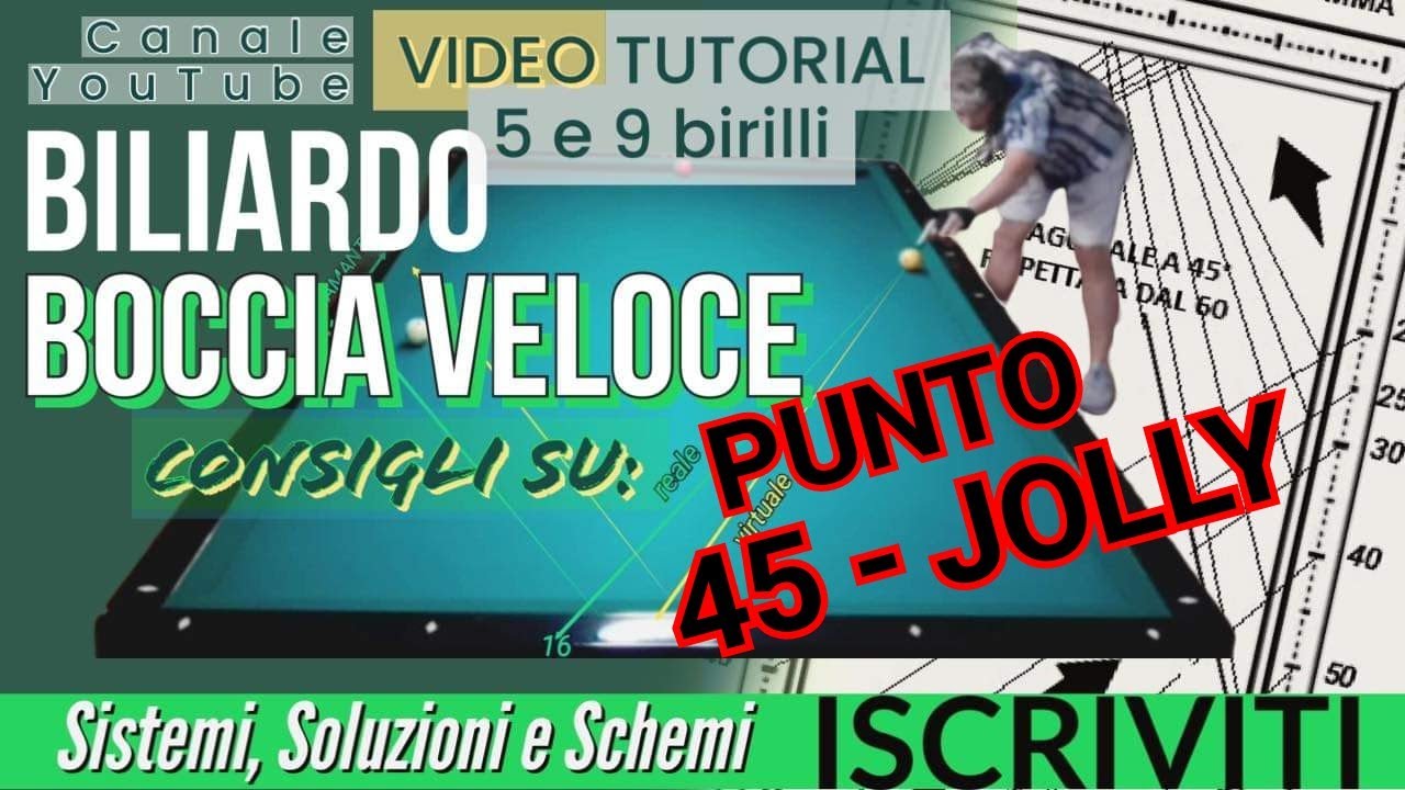 BILIARDO-v.49- PUNTO 45 O PUNTO JOLLY. Per chi non mastica sistema numerico e per chi si