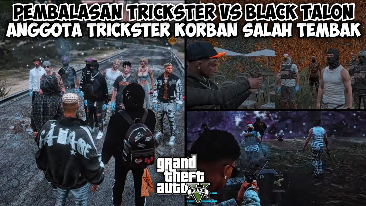 PEMBALASAN TRICKSTER VS BLACK TALON! ANGGOTA SENDIRI JADI KORBAN SALAH TEMBAK?! 😱🔥| GTA V ROLEPLAY