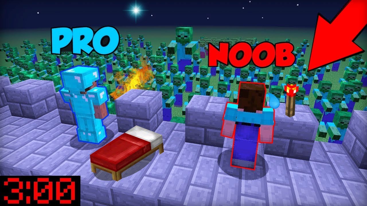 NOOB A PRO SPOLU VE 3:00 R&Aacute;NO BR&Aacute;N&Iacute; PEVNOST vs. ARM&Aacute;DA ZOMBIE!