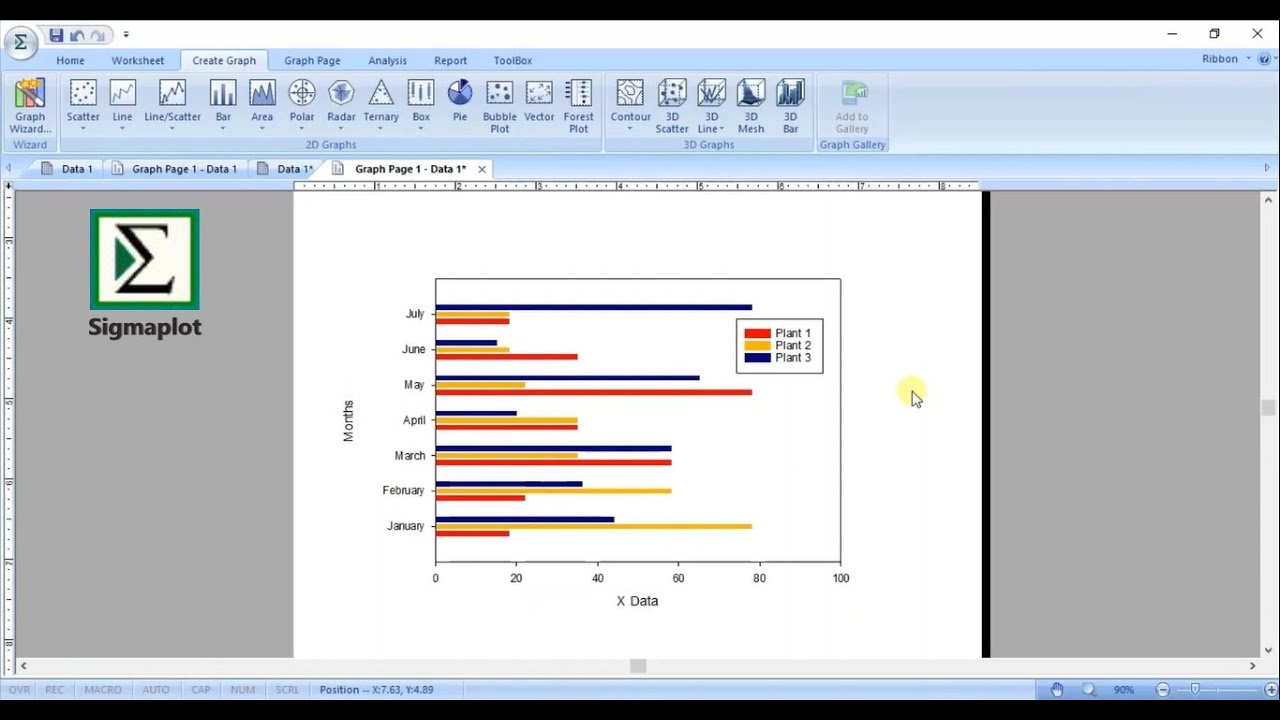 How to plot Bar Graphs using Sigmaplot