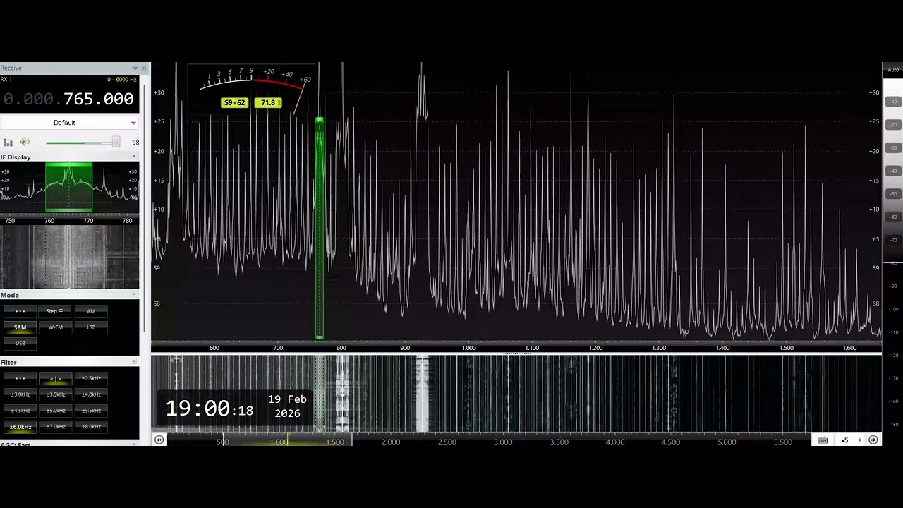 DXGE-General Santos (Philippines) 765kHz 2/19/26 10:58~UTC - Closing Announcement & National Anthem