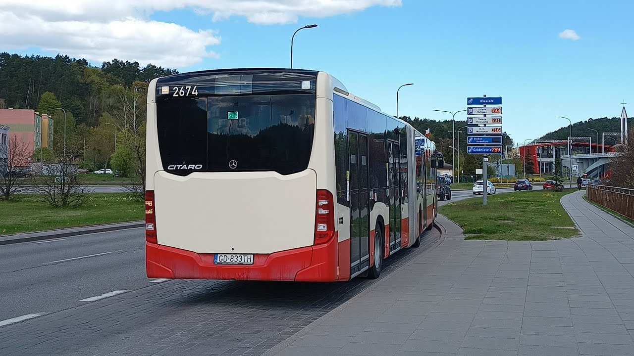 [GAiT] MB O530G Citaro C2 #2674 - linia 157, kier. Wrzeszcz PKP / [Gdańsk] 157 - objazd od 23.01.23