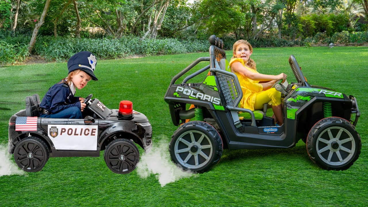 mobil polisi dan polisi anak + vania mania bahasa indonesia