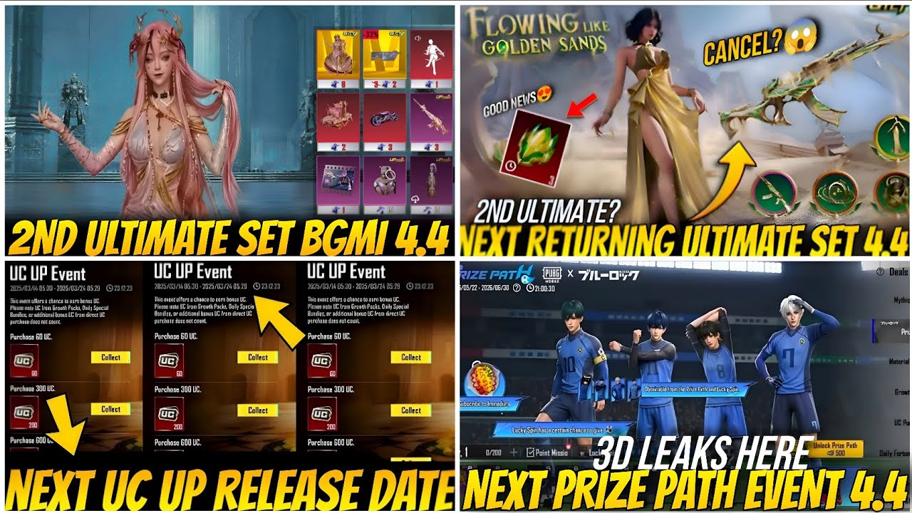 🔴NEW ULTIMATE SET BGMI 4.4😍| NEXT UC UP EVENT BGMI🔥| NEXT PRIZE PATH EVENT BGMI😱|SANDSPRING AKM BACK