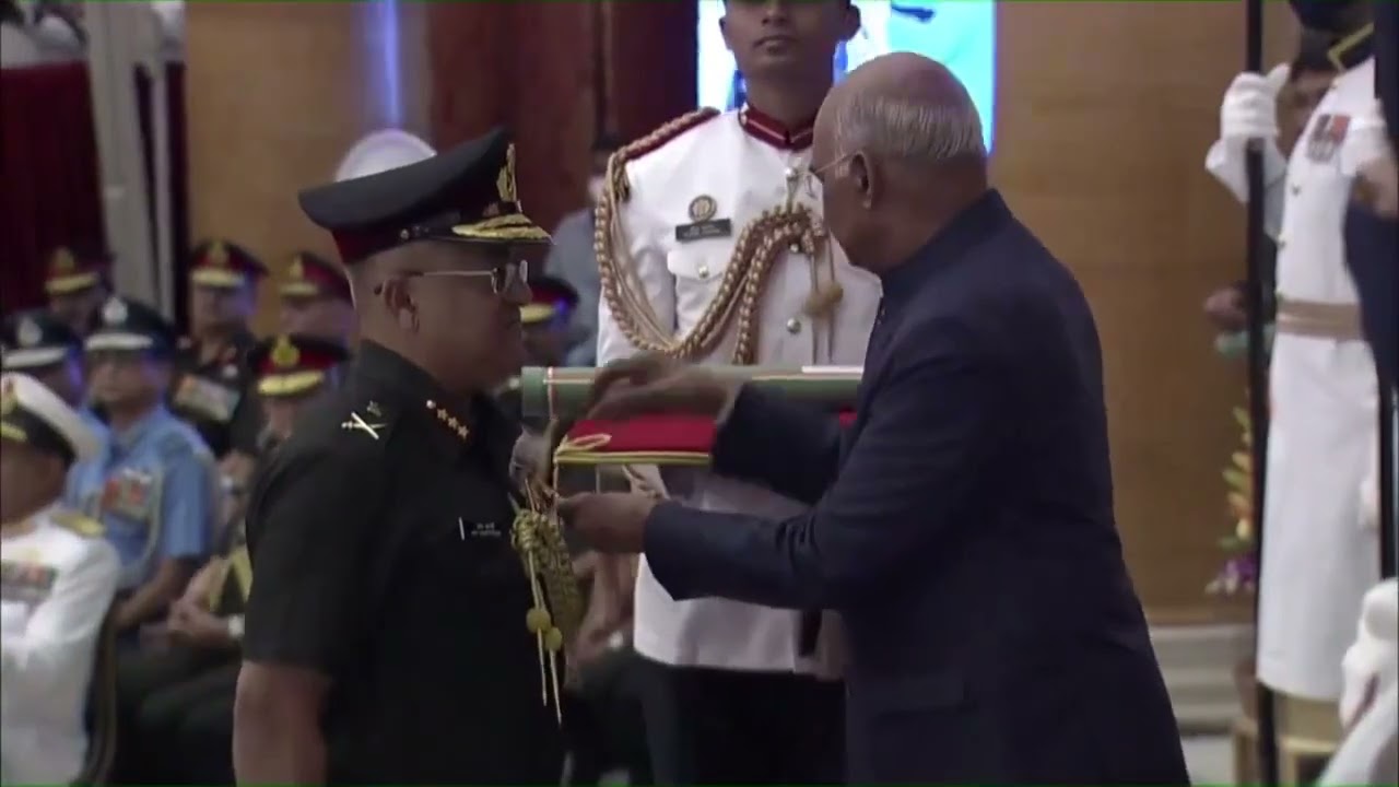 President Kovind presents Param Vishisht Seva Medal to Lieutenant General Joy Chatterjee