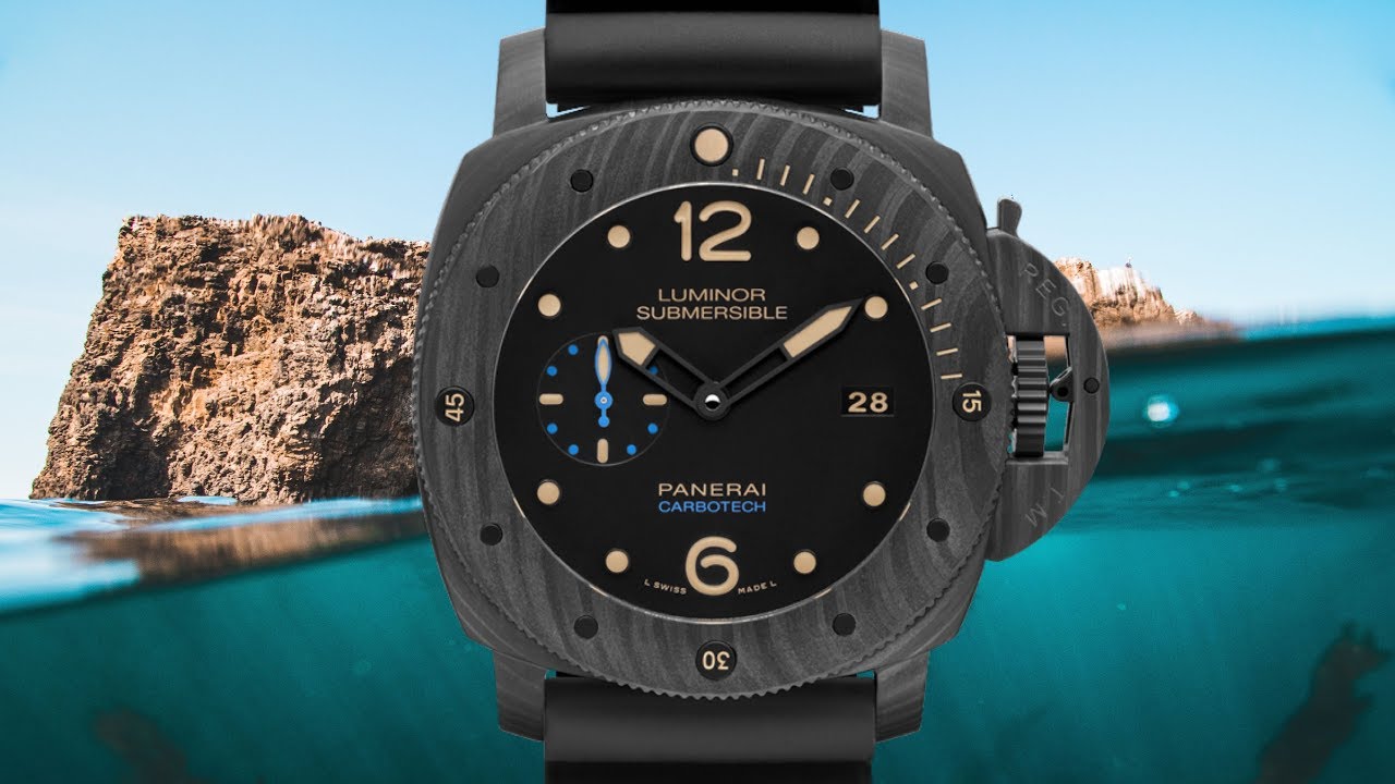 EXCELLENT DIVE WATCH: Panerai Luminor Submersible Carbotech 3 Days Automatic PAM00616