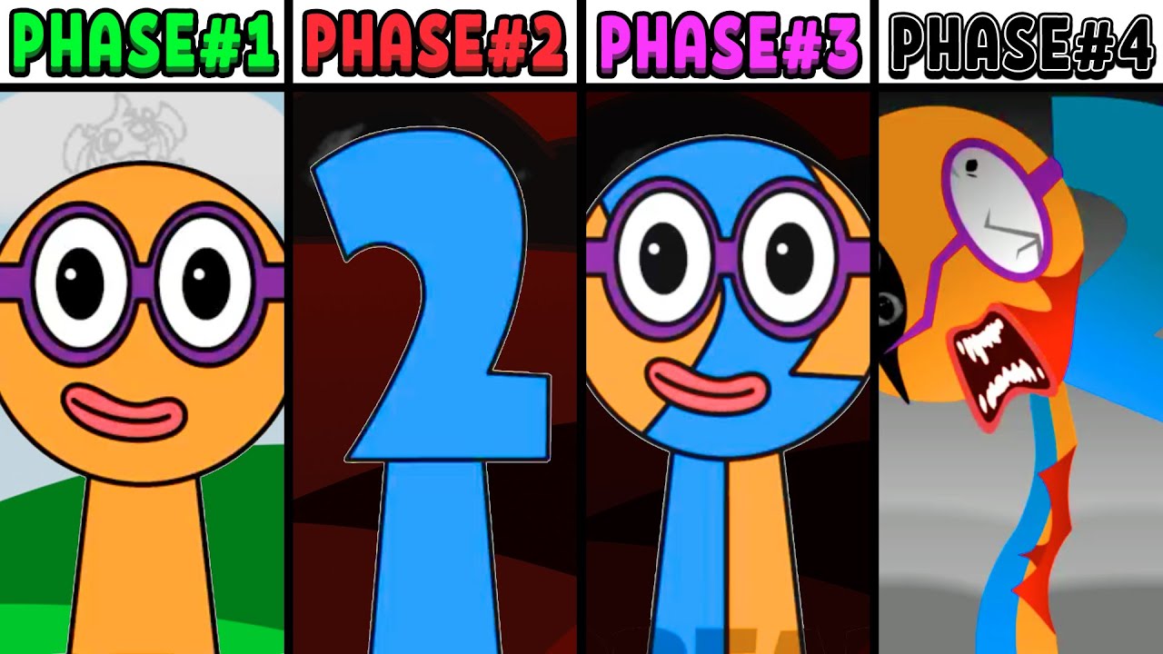 All Phases in New Incredibox Sprunki Oc of Number 2: From Phase 1 to Phase 4