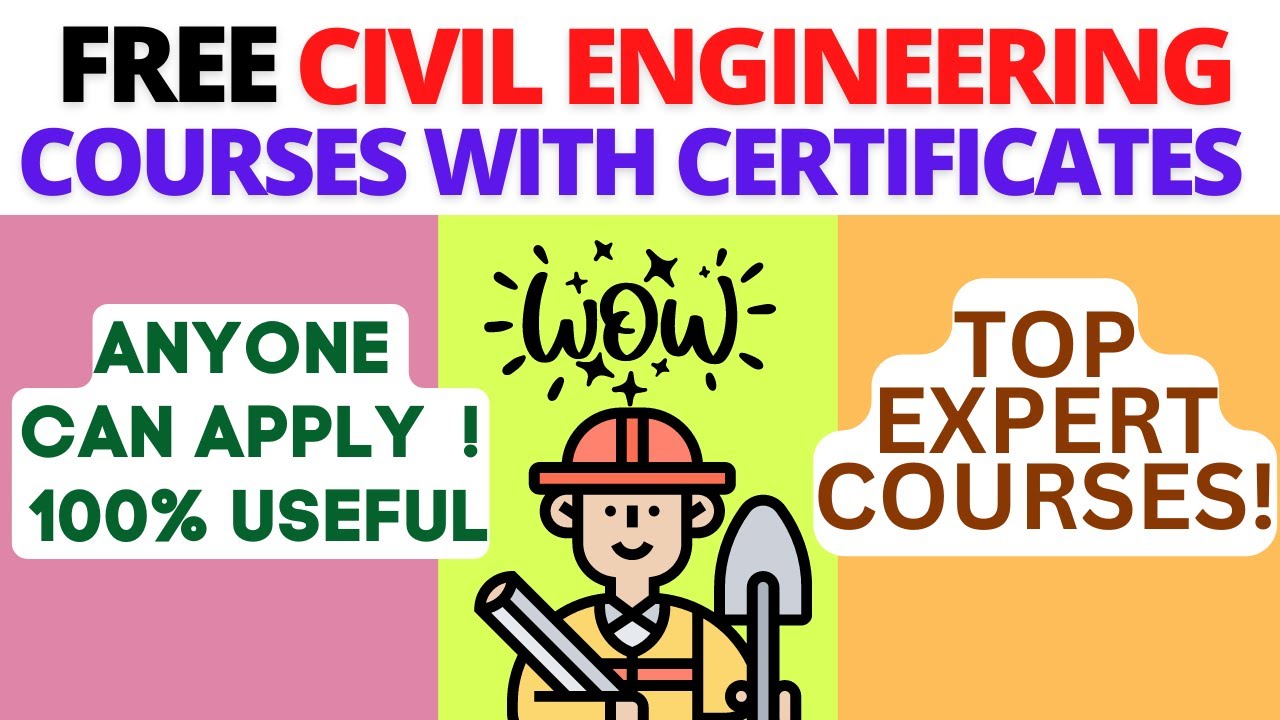 FREE CIVIL ENGINEERING COURSES WITH CERTIFICATES| POWERFUL LEARNING CIVIL ENGINEERING FREE COURSES