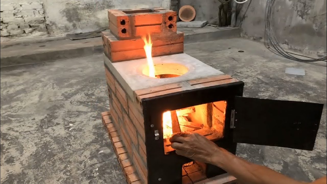 Wow Amazing: How to make a smart smoke free stove at home  Wood saving stove | Lifestyle Building#03