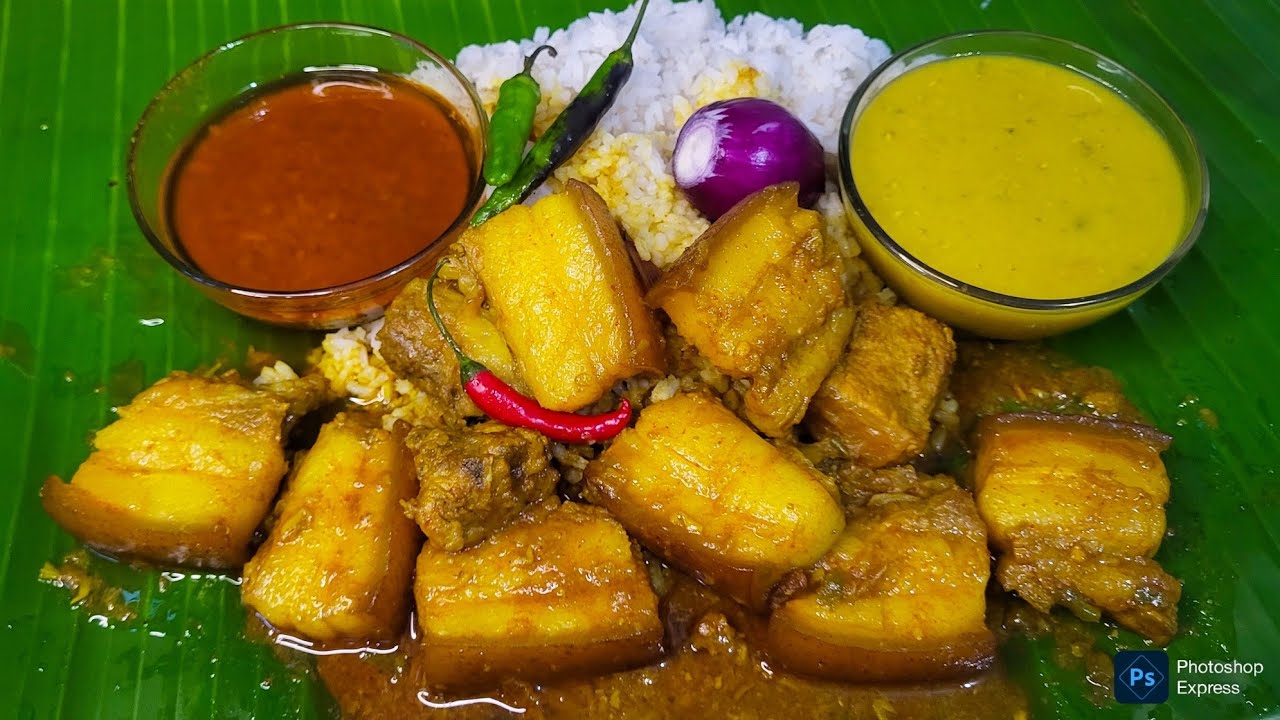 Huge Juicy Pork with Rice & Dal 😋🔥 | Big Bite Mukbang ASMR