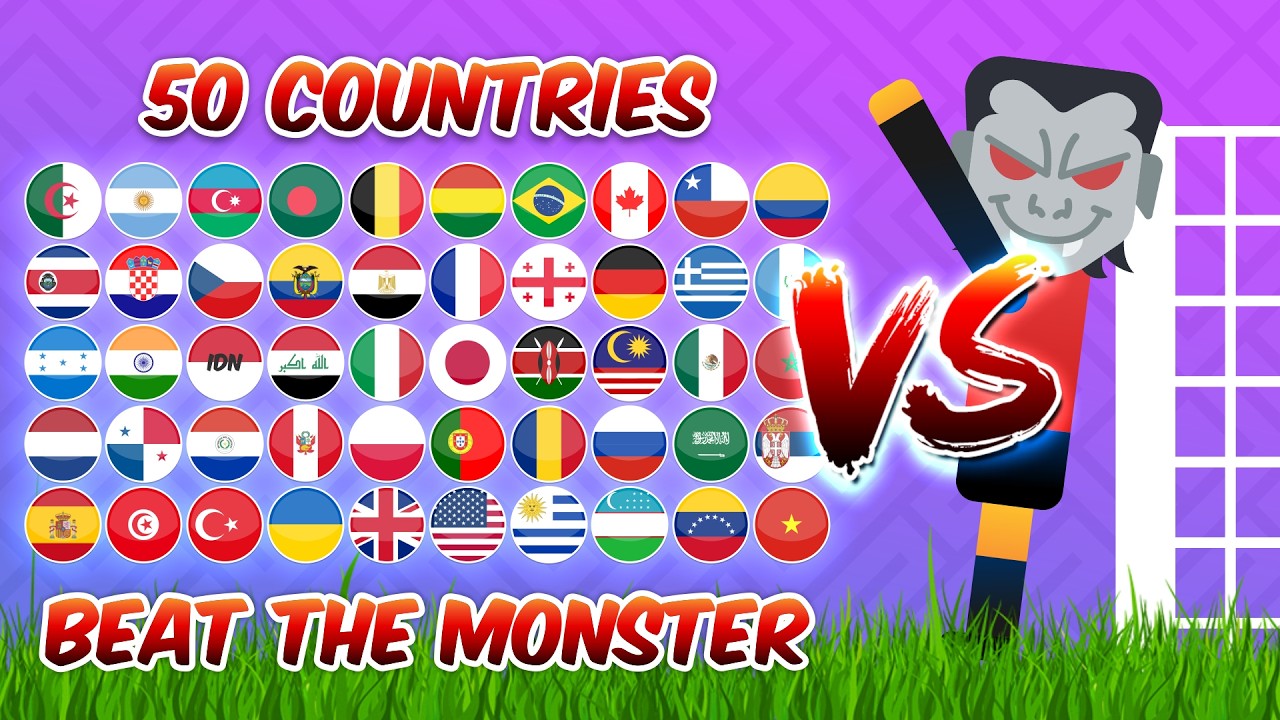 Специальная битва 50 стран для зрителей Marble Football Cup | Beat The Keeper (Monster)