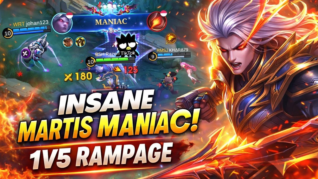 INSANE MARTIS MANIAC! 1v5 RAMPAGE – UNSTOPPABLE 😈🔥
