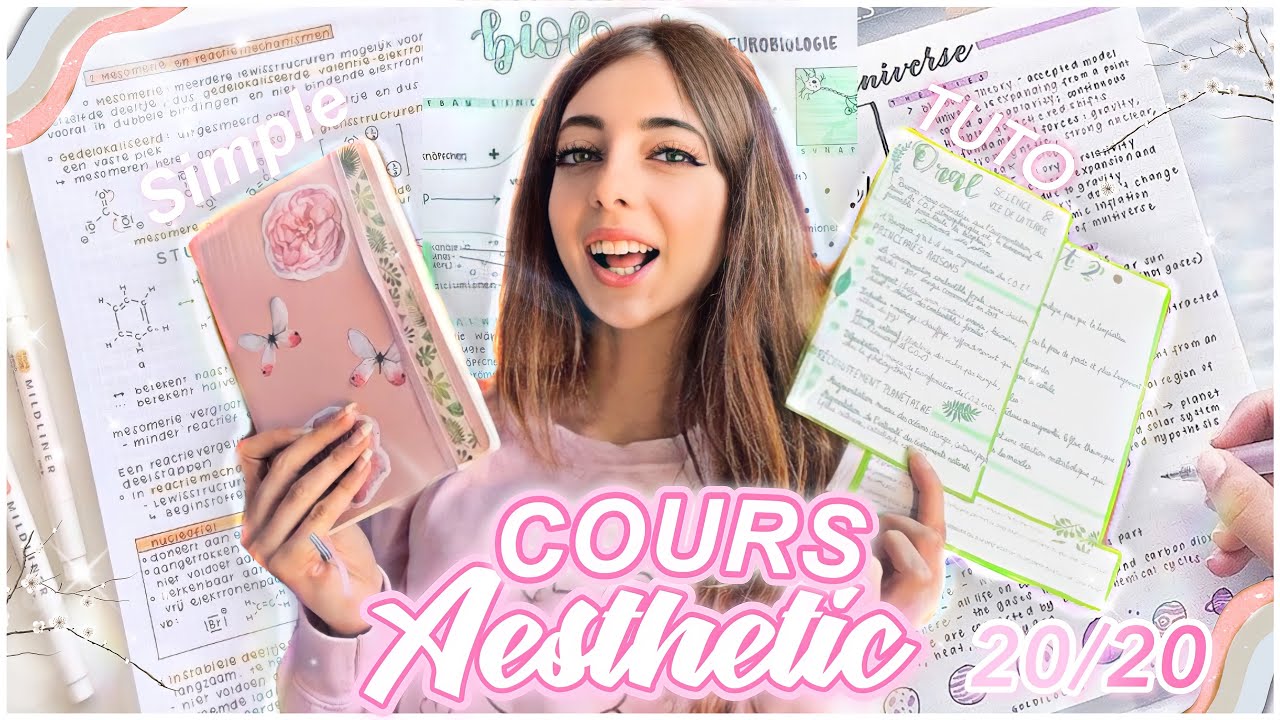 COMMENT AVOIR DES COURS ✨AESTHETIC✨ ? TUTO SIMPLE !  ♡