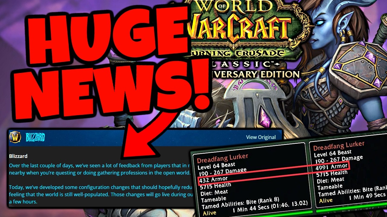 HUGE NEWS & HOTFIXES For TBC Anniversary - Melee DPS Got DESTROYED?!