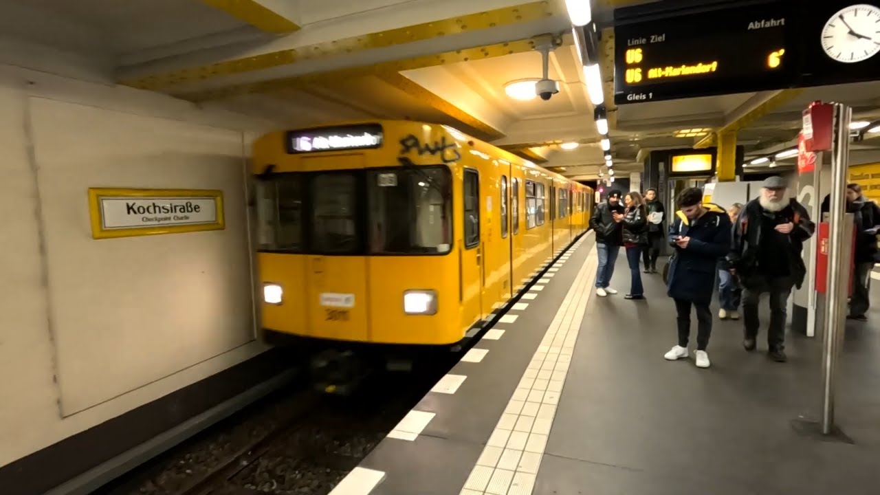 Berlin U-Bahn U6 Ride - Kochstraße to Hallesches Tor | 1 Elevator | Germany | 15/11/24