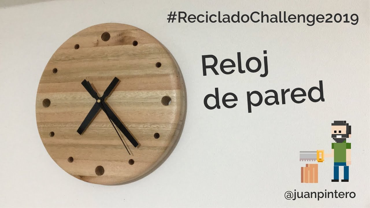 Como hacer un Reloj de pared #DIY Desafio #RecicladoChallenge2019