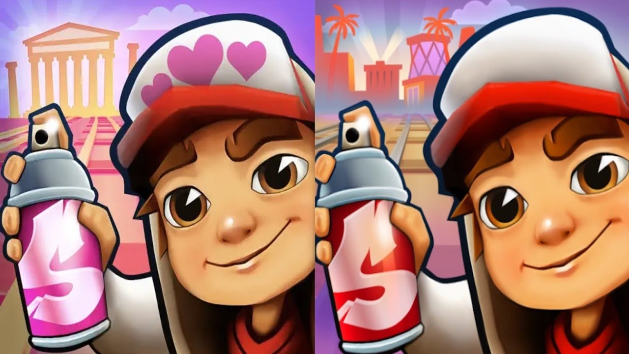 Subway surfers :  hollywood 2026 🆚 Greece love Odyssey 2024 Map Comparison