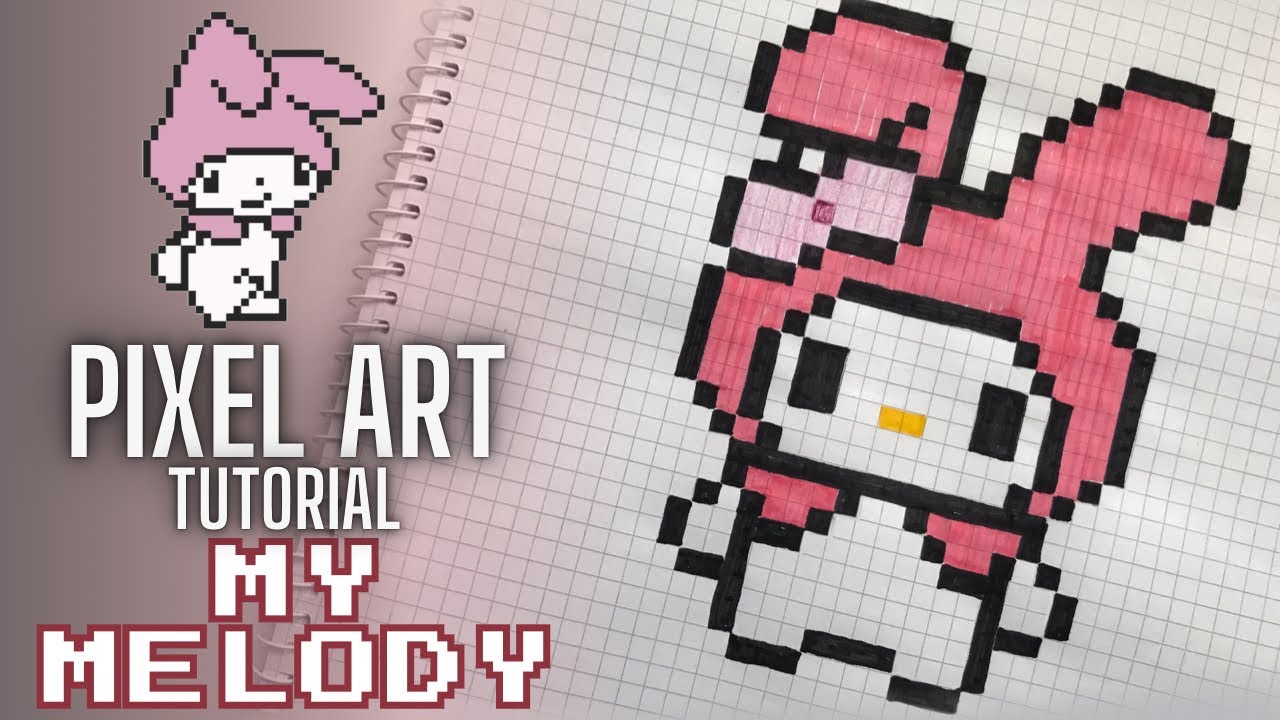 MY MELODY Pixel Art Tutorial: Easy Step-by-Step Guide