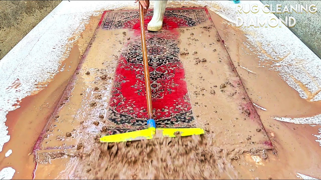 Insane Muddy Rug Transformation with Diamond Machine! Satisfying ASMR Deep Clean 🔥 | Before & After