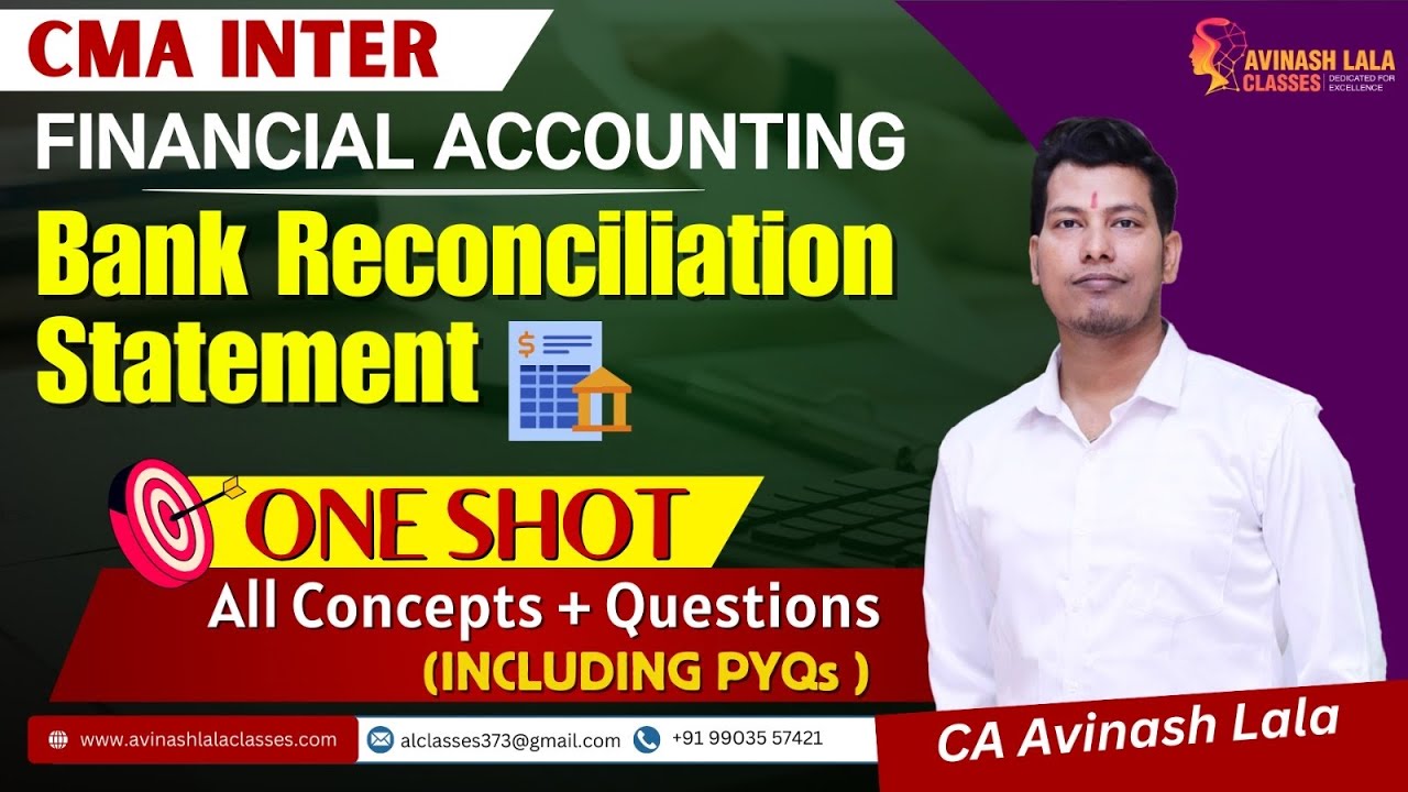CMA Inter Financial Accounting | BRS ONE SHOT | All Concepts + Questions Practice | CA Avinash Lala 