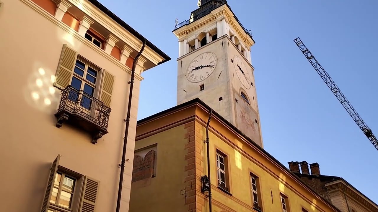 Streets and fair in the historic part of Cuneo