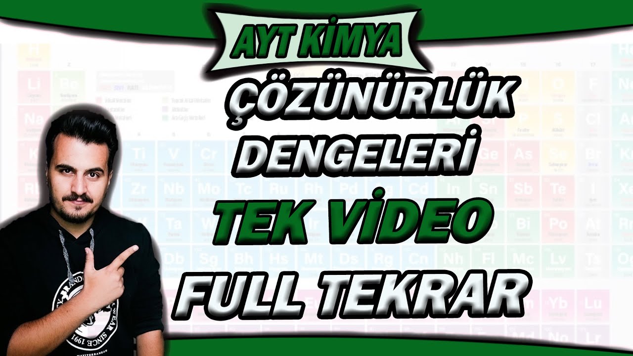 Çözünürlük Dengeleri Ayt Kimya Full Tekrar 11. Sınıflar 2. Yazılılar için izleyebilir