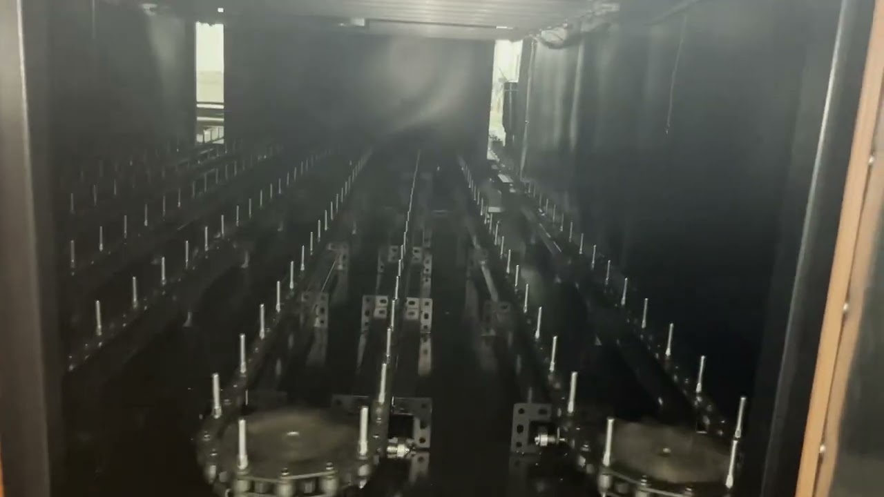 Spray painting machine and drying machine for Glass bottles