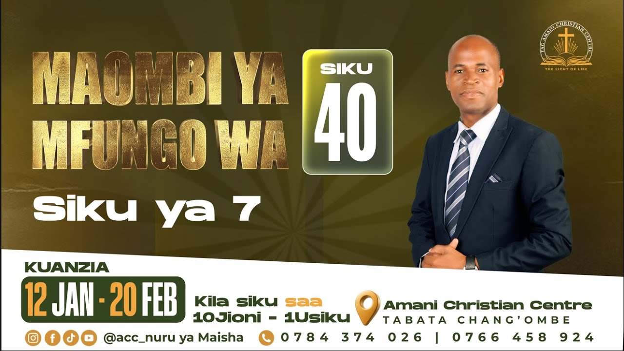 🔴LIVE  | IBADA YA MAOMBI YA SIKU 40 | SIKU YA SABA | JUMAPILI  |  18.01.2026