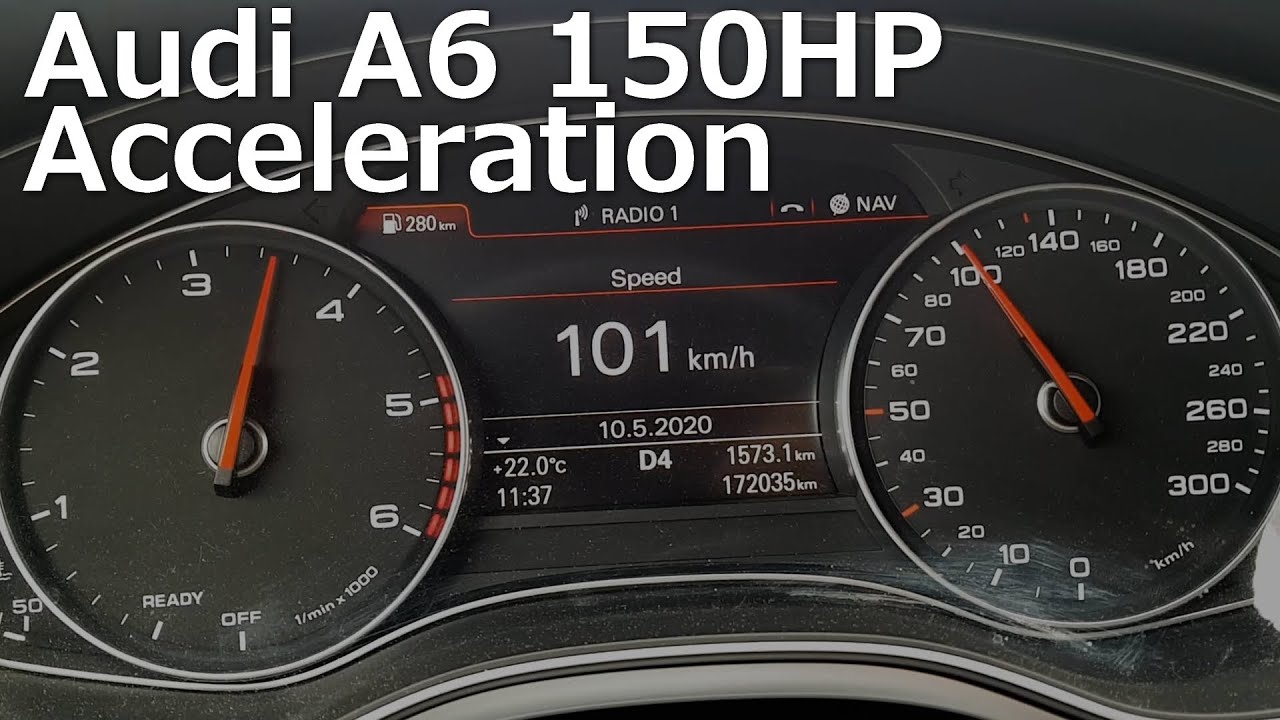 Audi A6 2.0TDI 150HP S-Tronic Acceleration