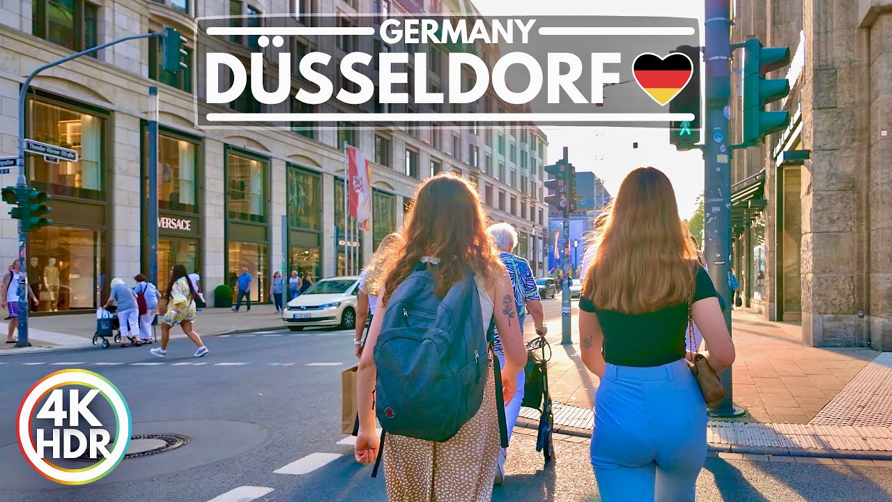 Friday Shopping Walk in the German City, Düsseldorf September 2024, 4K-HDR 60fps