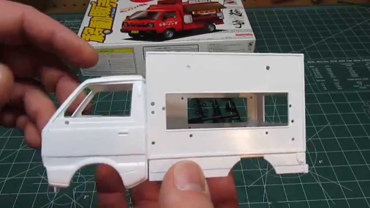 Aoshima 1/24 Mobile Food Truck Kyouto Yataiaji Ramen Model Kit Open Box Review