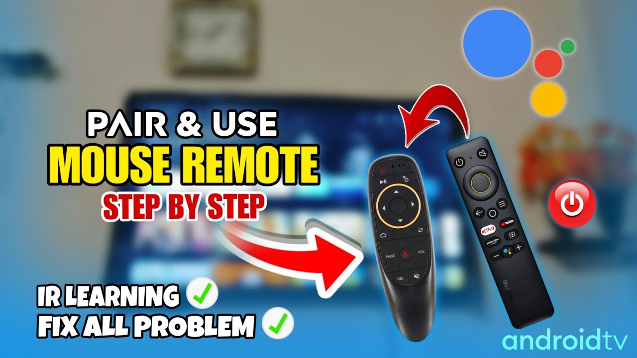 How to Pair & Use Air Mouse Remote || IR Power Button Fix on Android Google Smart TV? #MouseRemote