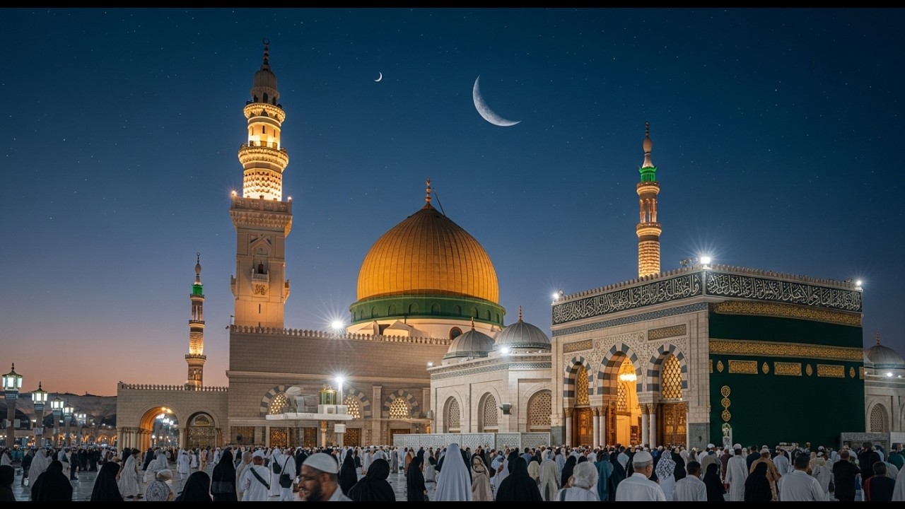 RAMADAN NIGHT at Roza-e-Rasool ﷺ 🌙 | The Most Beautiful Spiritual View Ever! 💚