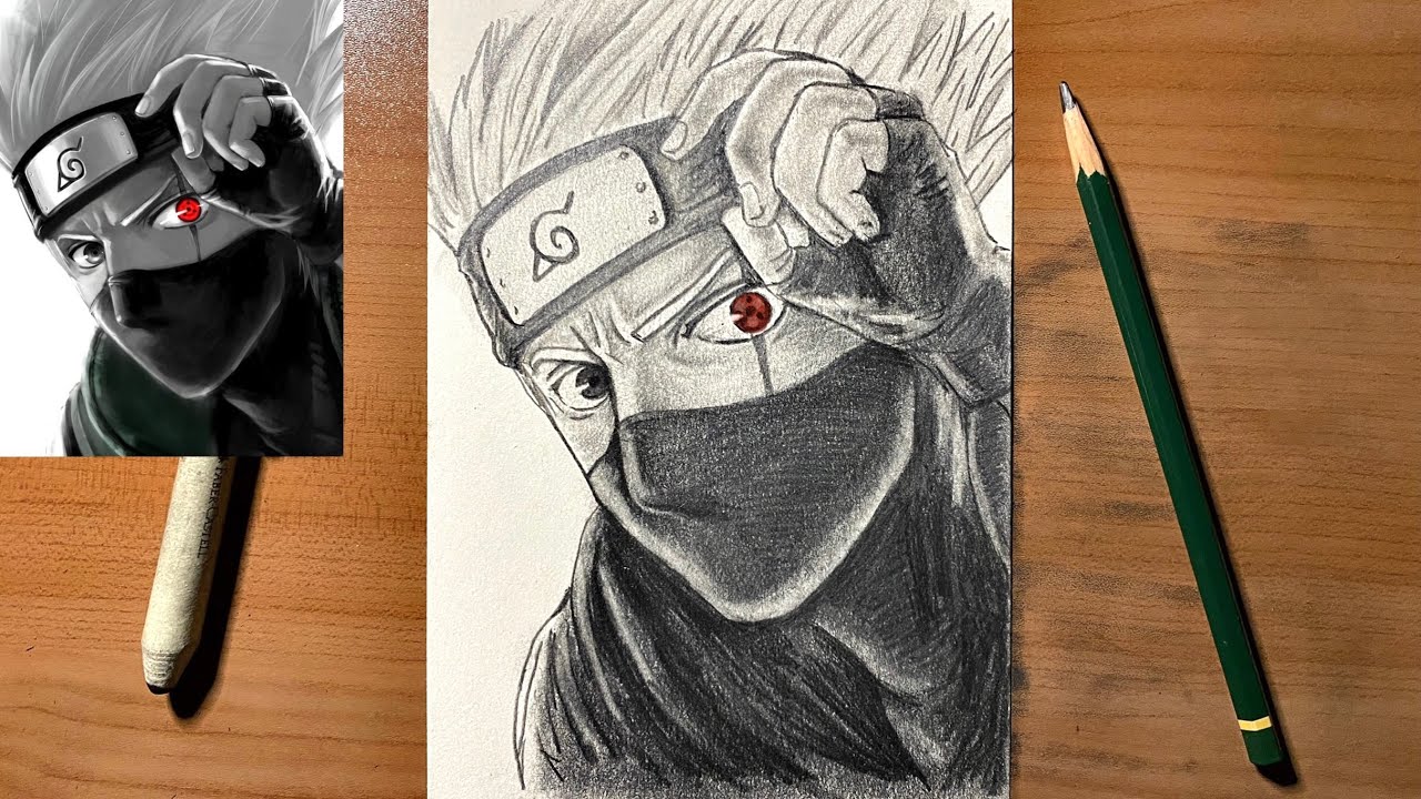 Easy Anime Drawing || How to Draw Kakashi Hatake || Naruto Drawing Tutorial for beginners