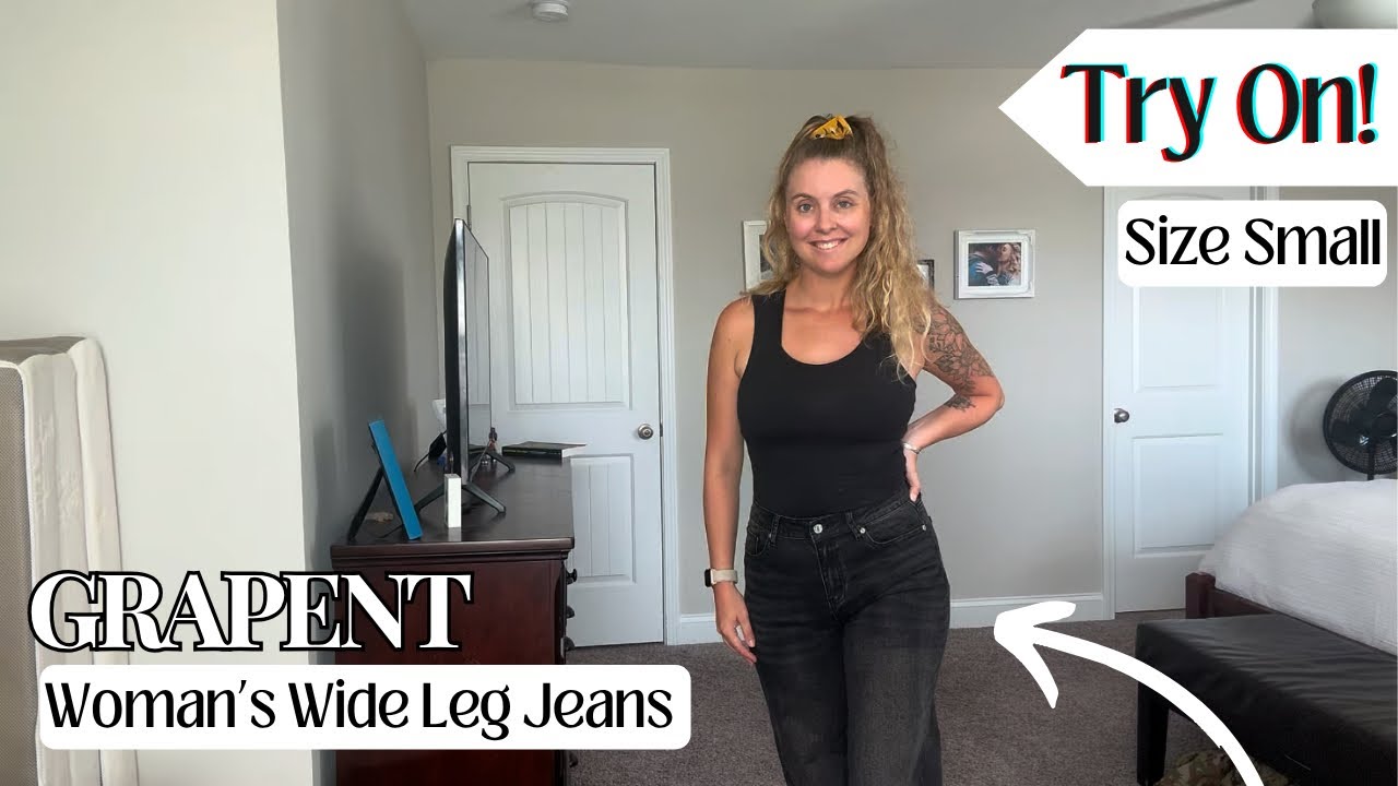 Review of Grapent Wide Leg Jeans from Amazon Size Small