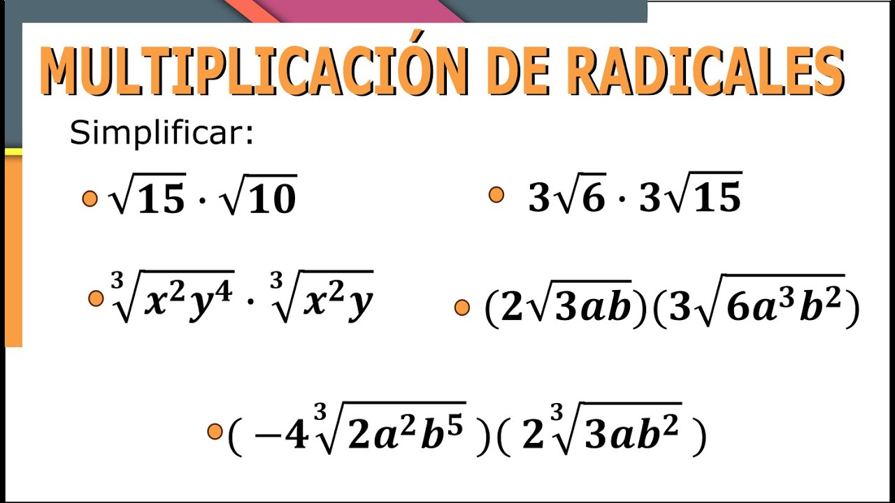 Multiplicación de Radicales - #clasecompleta - #SimpleAlgebra1