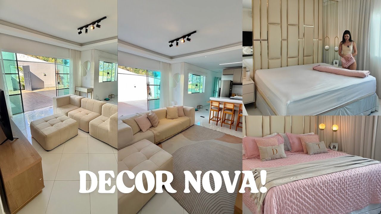 Mudei tudo aqui em casa e AMEI o resultado! DECOR NOVA NA SALA, COZINHA E NO QUARTO 🏠✨