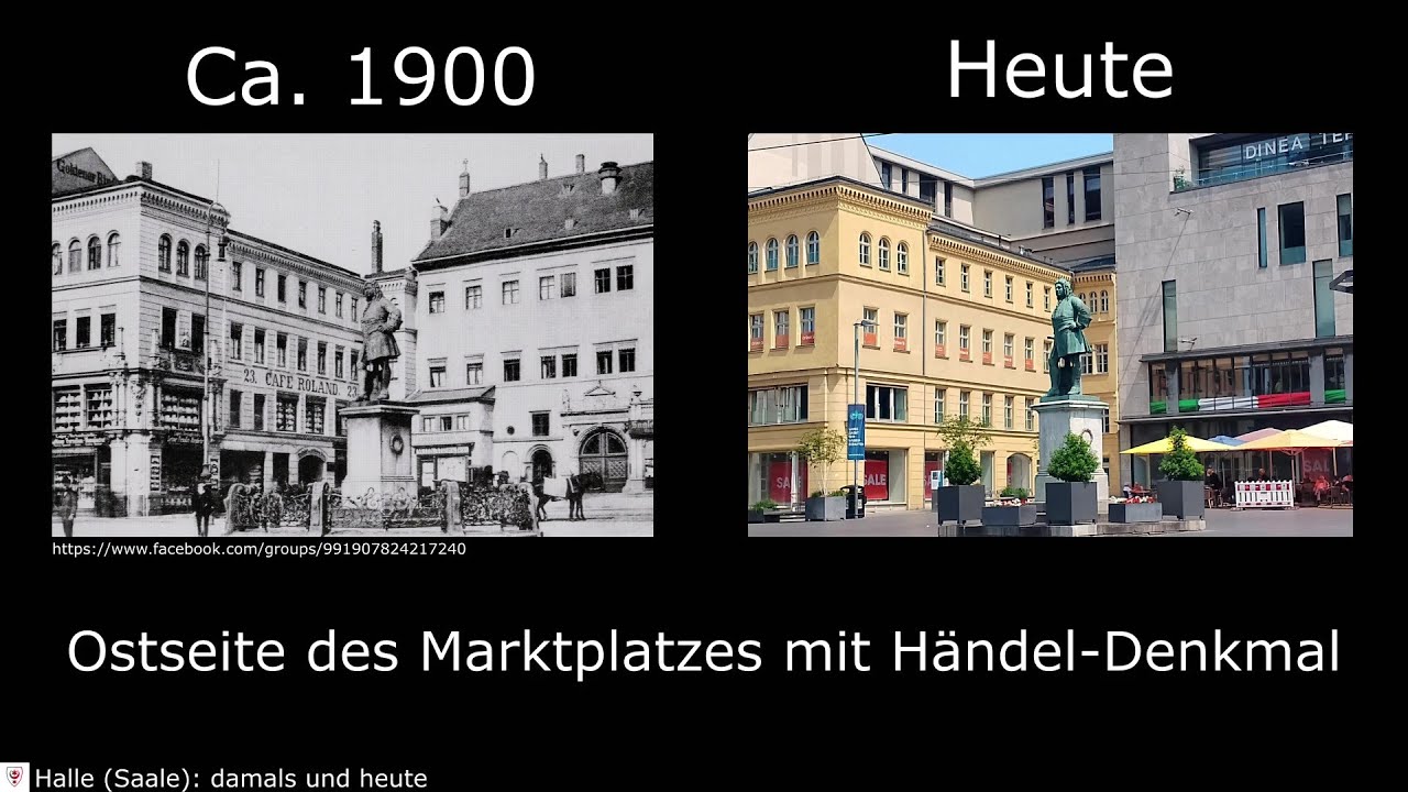 Halle (Saale) damals vs. heute #18